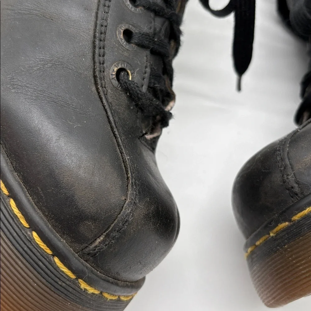 Vintage Y2K Dr. Martens Chunky Black Leather Boots 8346 Men Size 8 BLEMISH
